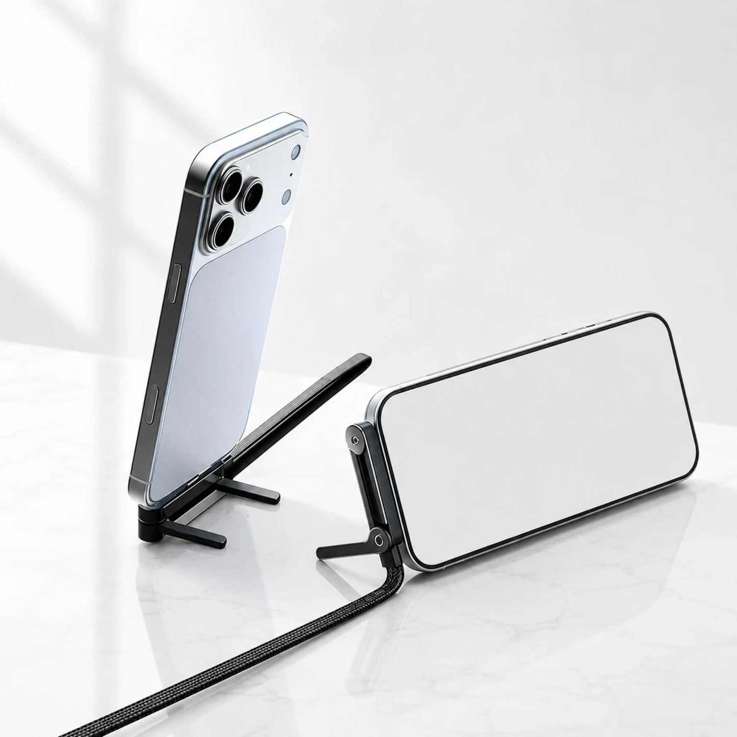 Type-C Charging Cable 240W with 360° Aluminum Stand + FREE Type-C to USB Adapter