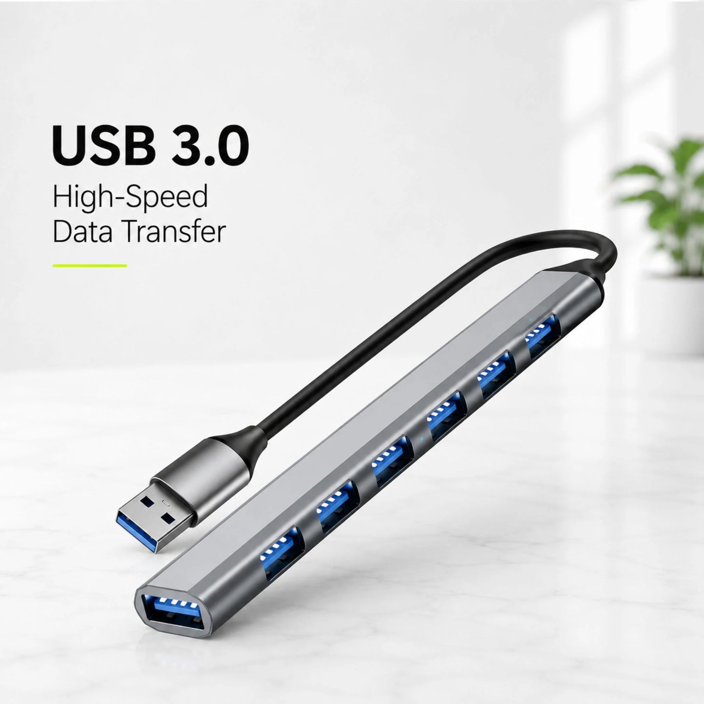 7-in-1 USB Hub with USB 3.0 & USB 2.0 Ports