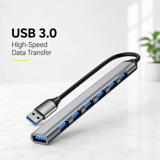 7-in-1 USB Hub with USB 3.0 & USB 2.0 Ports