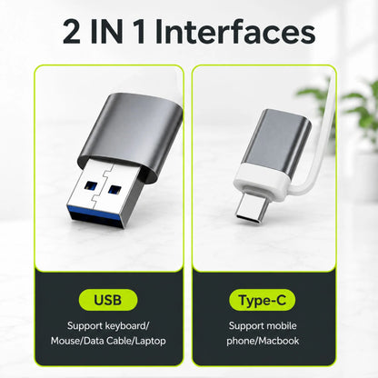 4-in-1 Type-C Dock USB 3.0 Hub Extender Phone Computer Tablet Splitter Hub